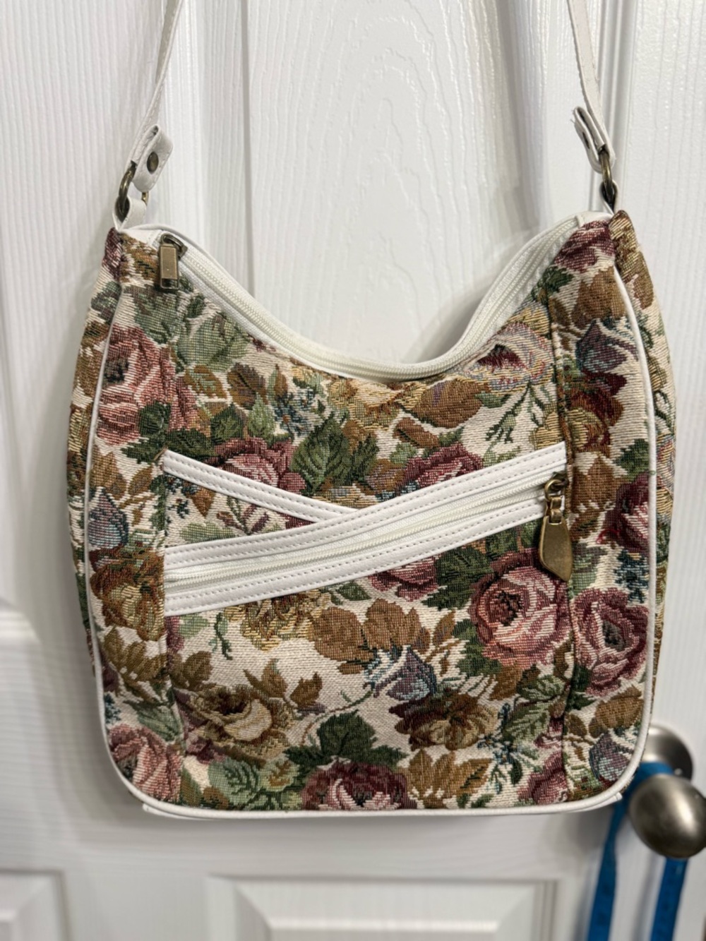 Vintage Floral Tapestry Shoulder Bag Cottagecore Grannycore Y2K Hobo Purse
